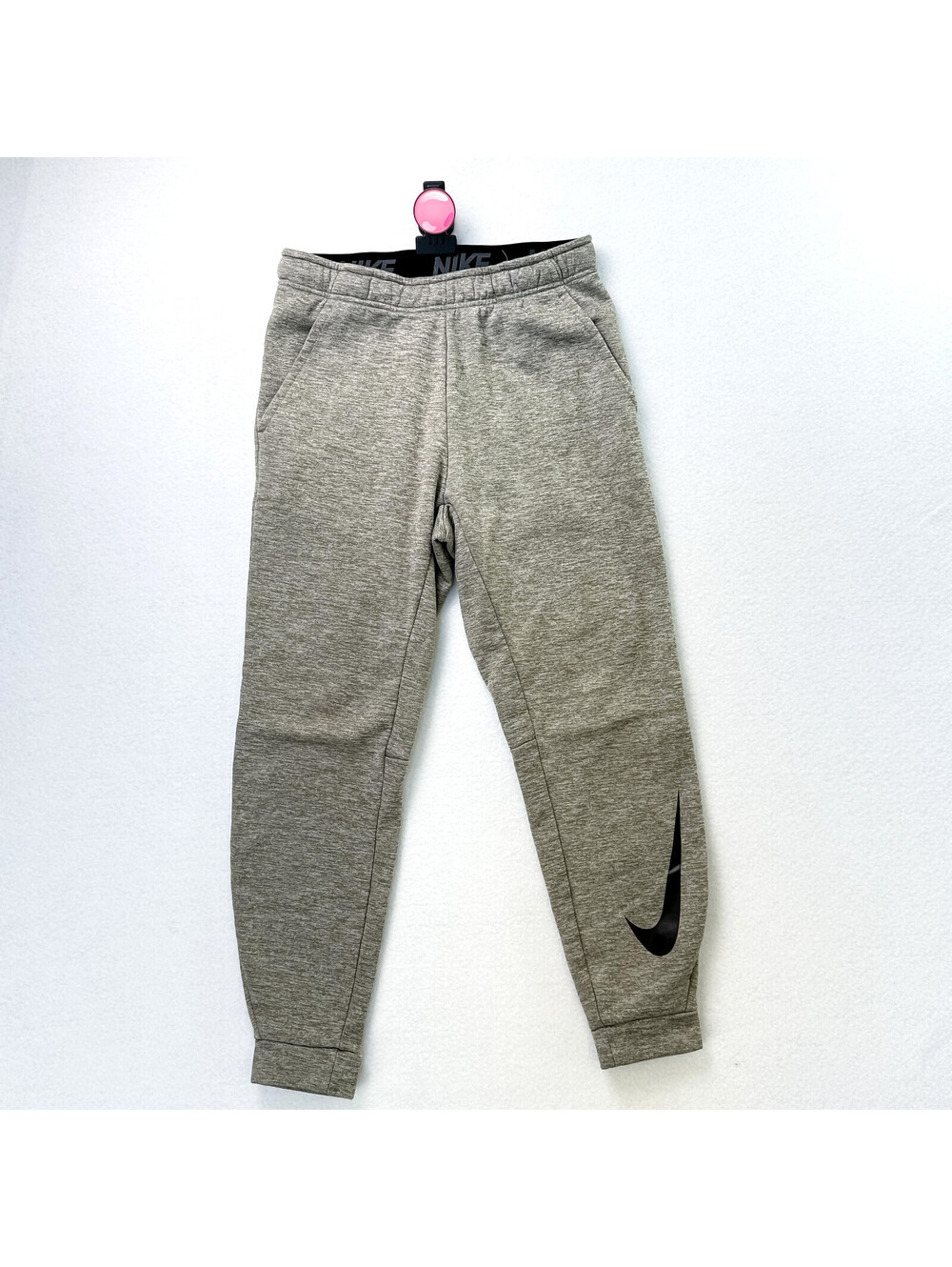 Nike Sweatpants Gray Fleece Joggers Swoosh Logo Athletic Workout‎ Mens Medium
